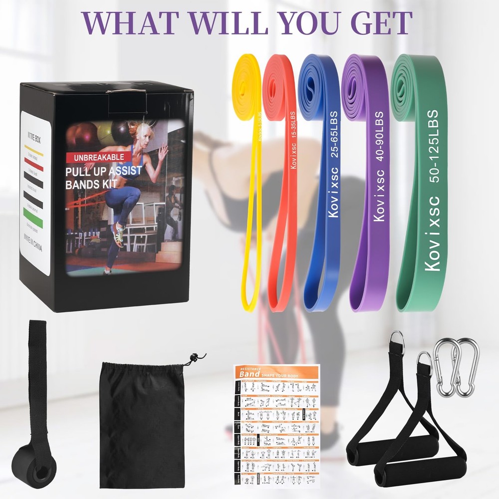 Resistance Bands for Working Out, Pull Up Assistance Bands, Exercise Workout ...