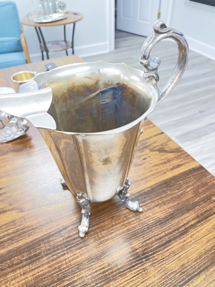 Regency Silver Water Pitcher Victorian Style With Ice Shield