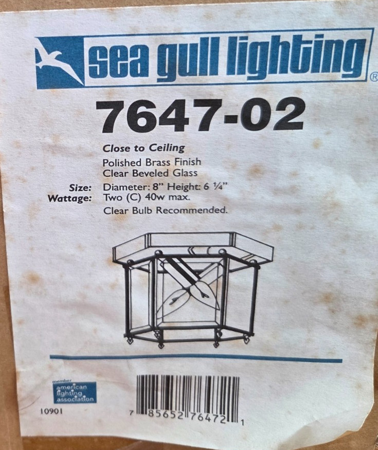 seagull lighting 7647-02 flush mount ceiling fixture