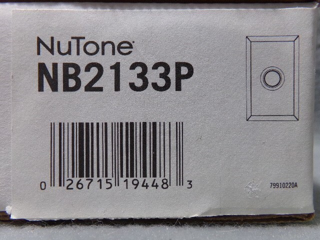 NuTone NB2133P Pewter Finish Rectangle Lighted Pushbutton Doorbell Solid Brass