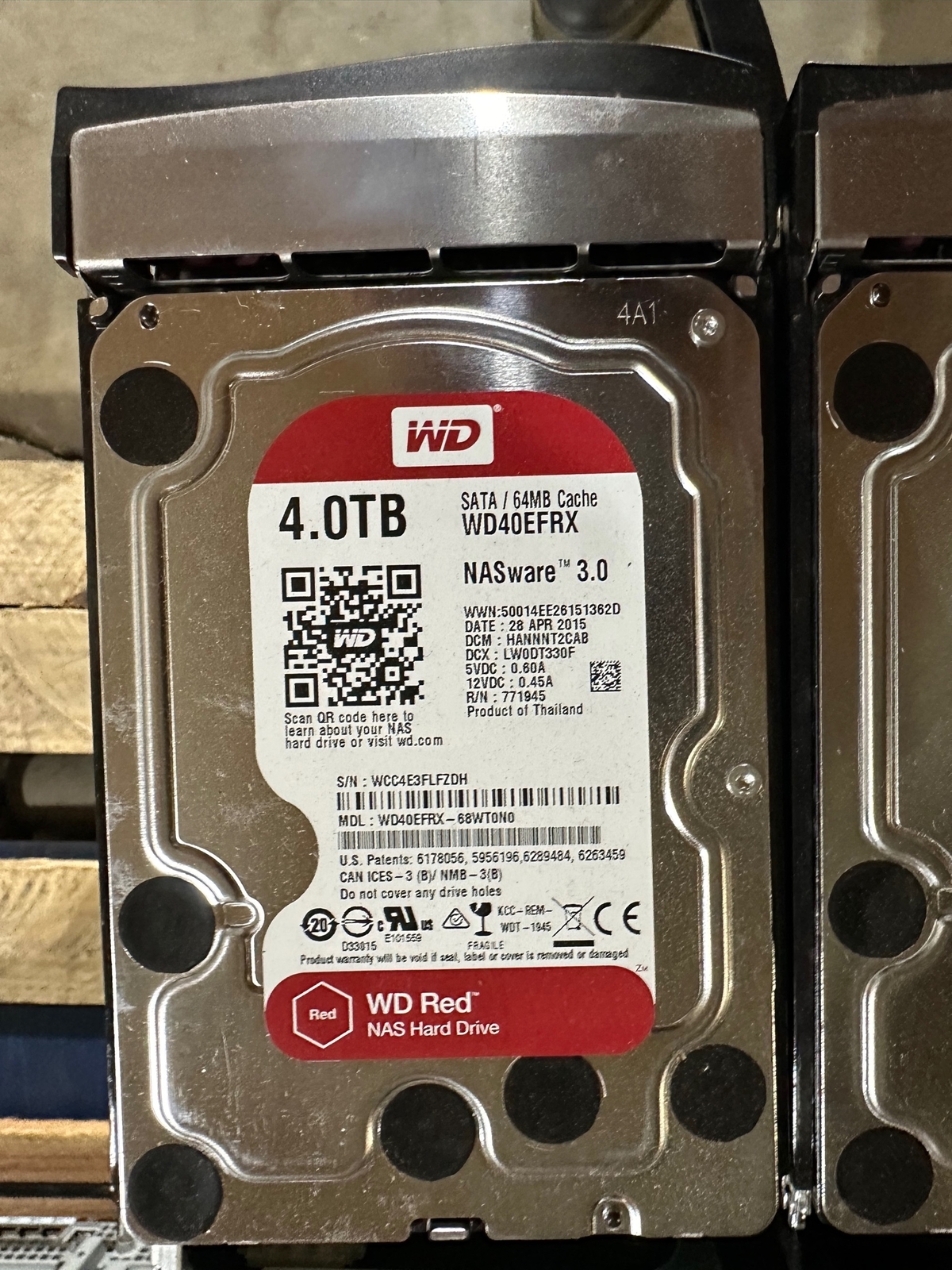 SUPERMICRO 813M-4 Server w/ 4x 4TB HDD WD40EFRX RED NAS 6018R-MT 8x 16GB