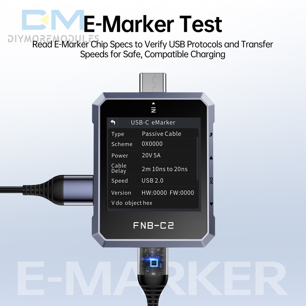 FNIRSI FNB-C2 Multifunction USB Tester Current Volt Power Meter Charging Tester