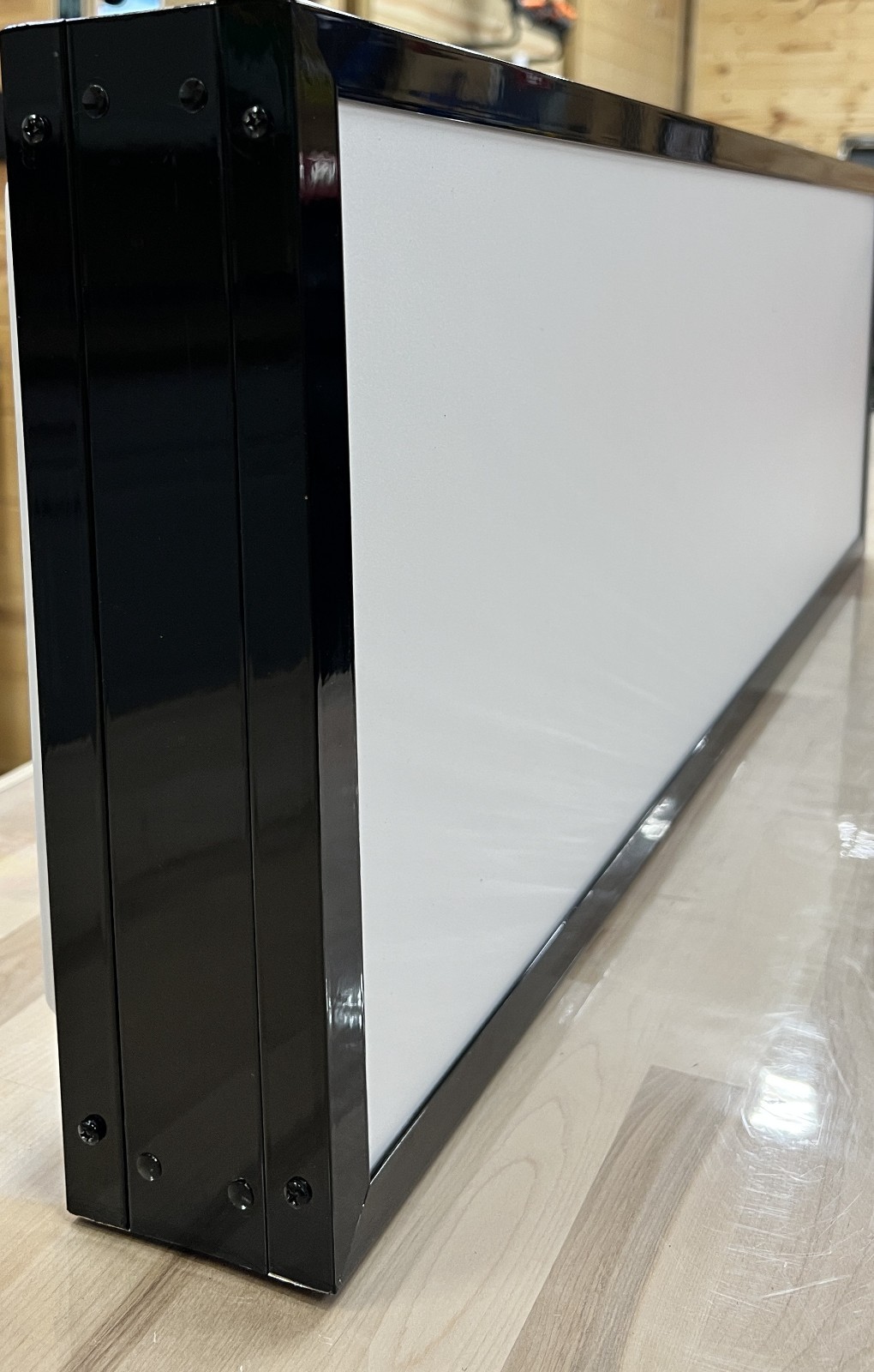 American Car Care Dealer Sign White Black Letters Single Sided Hanging