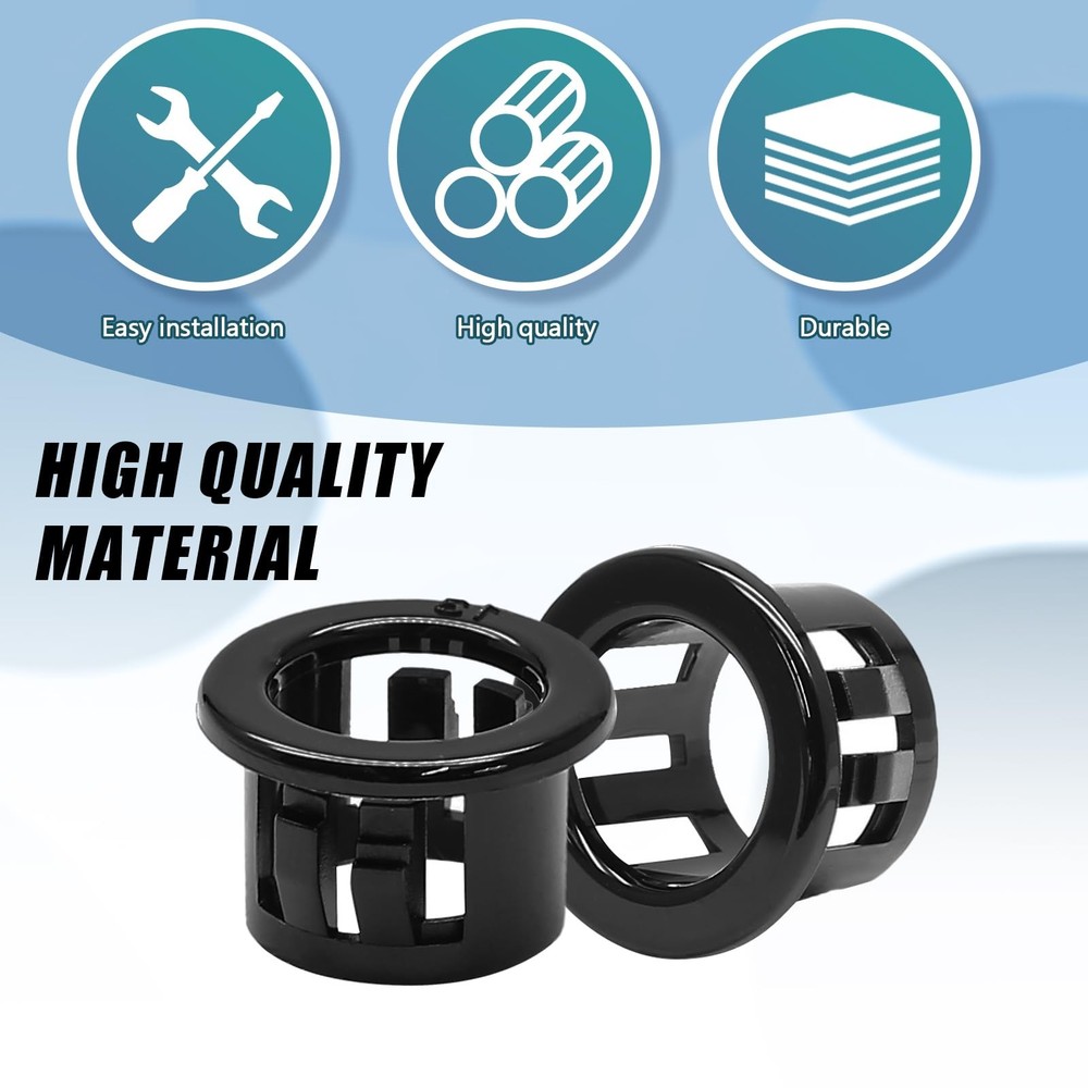 Litoexpe 50 Pack 1/2 Inch Cable Snap Bushing Grommet Protector