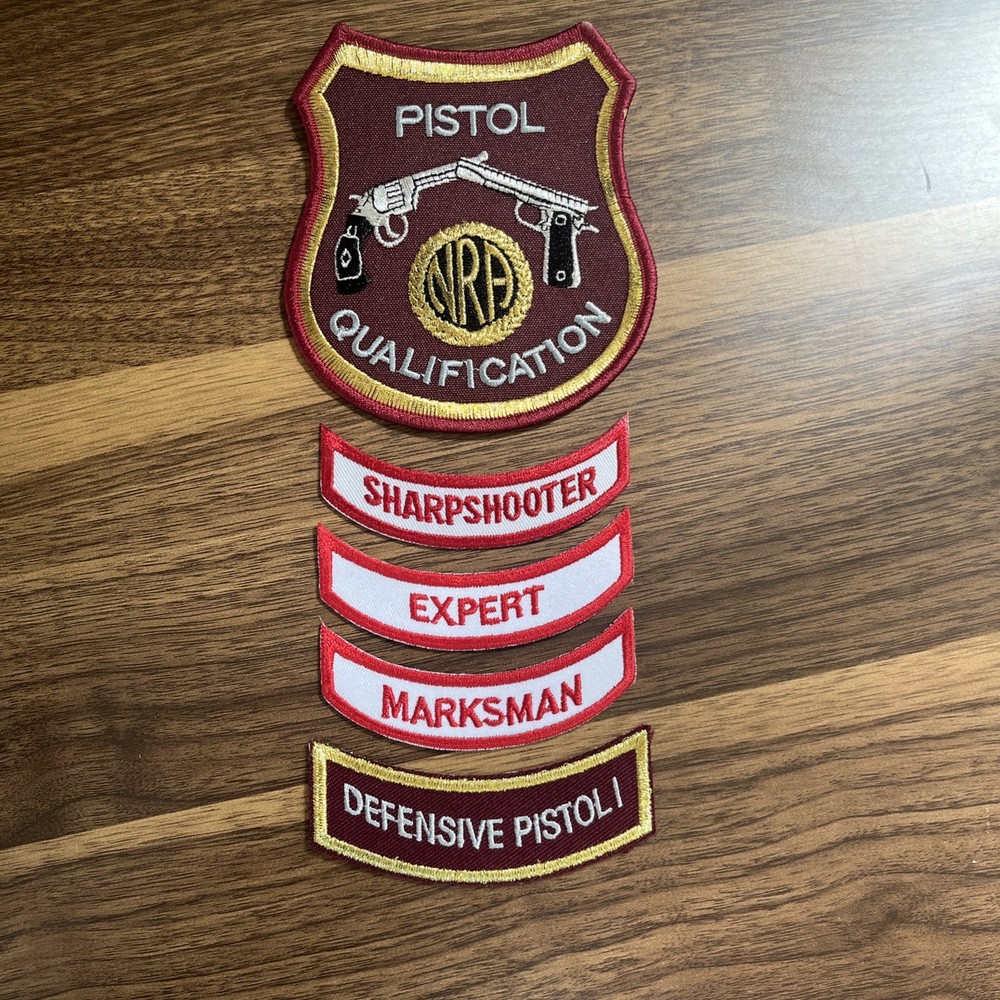 NRA Handgun Qualification Program Patch Marksmanship Award Badges