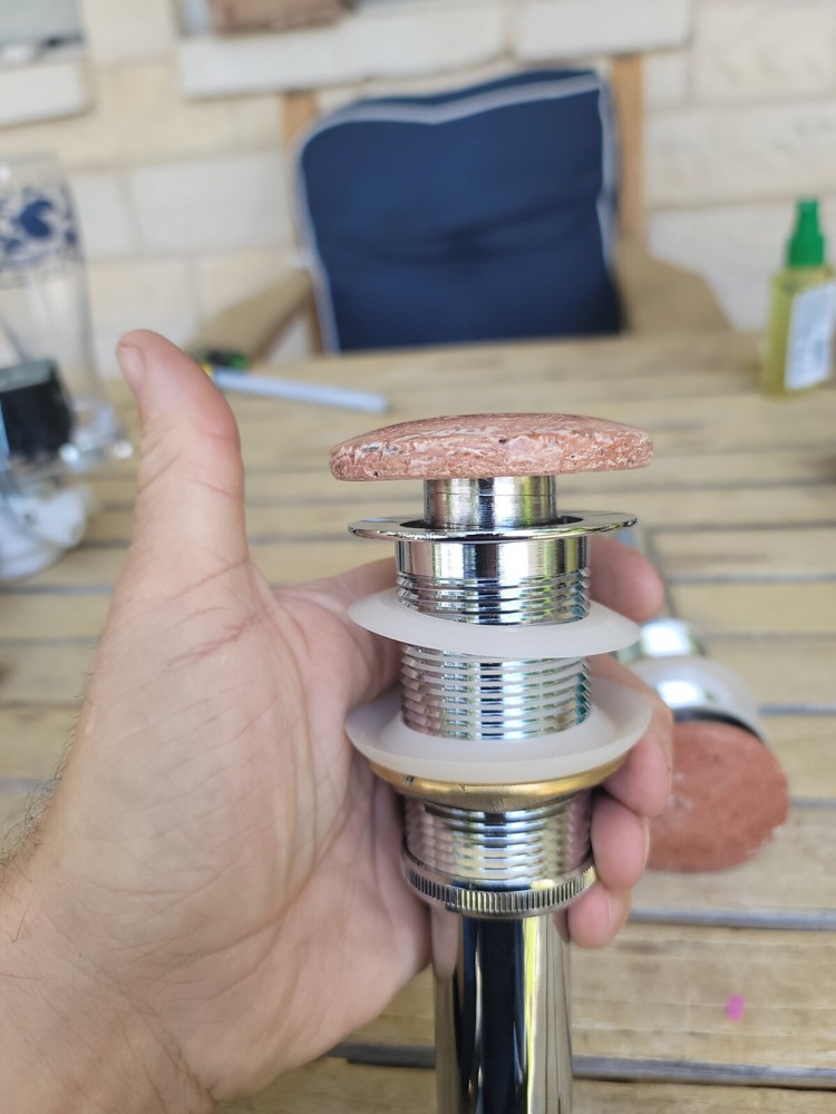 Marble Stone Pop-Up Drain