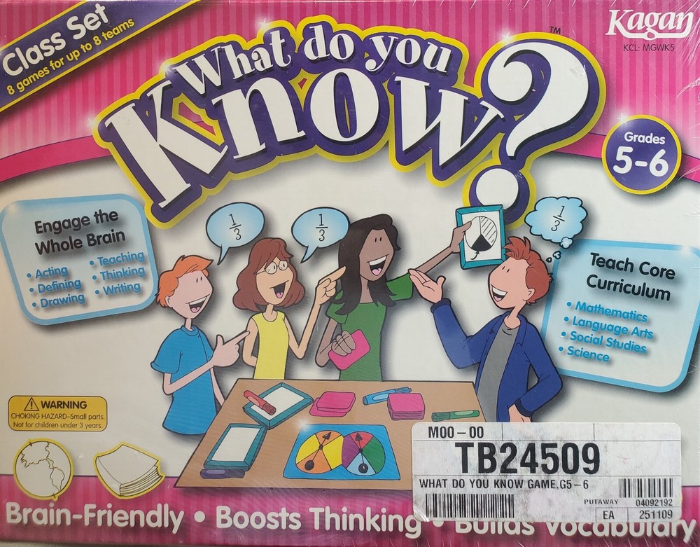 Kagan Cooperative Learning Class game set "What do you Know?"