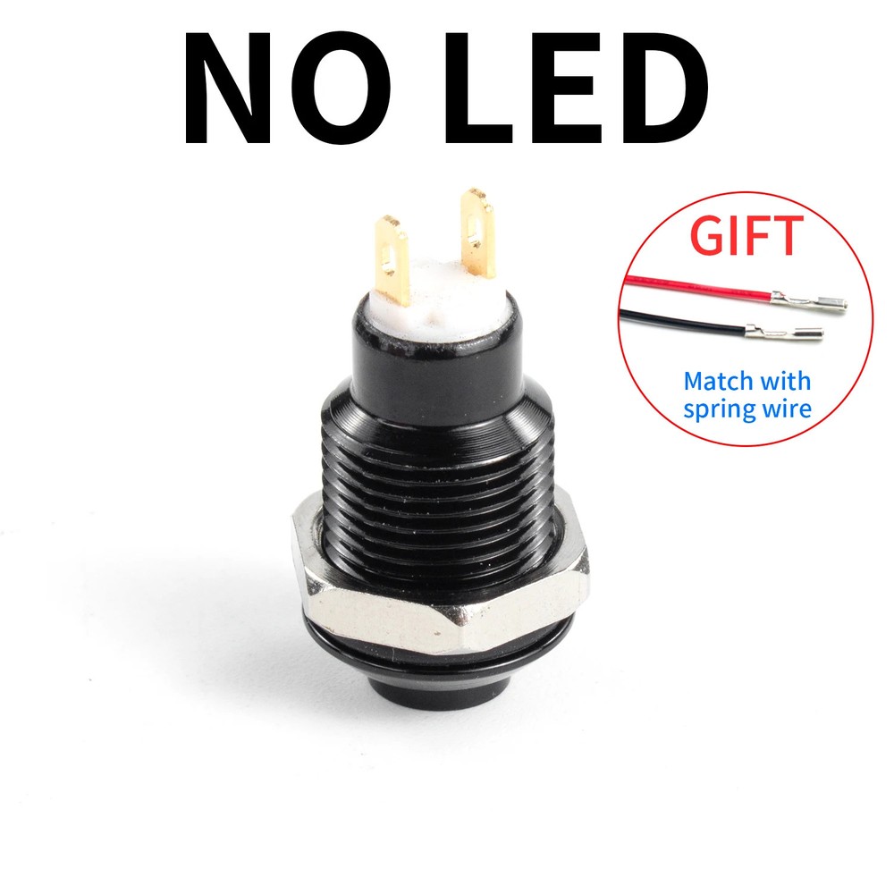 High Head Waterproof Metal Push Button Switch LED Light Self-locking/reset New