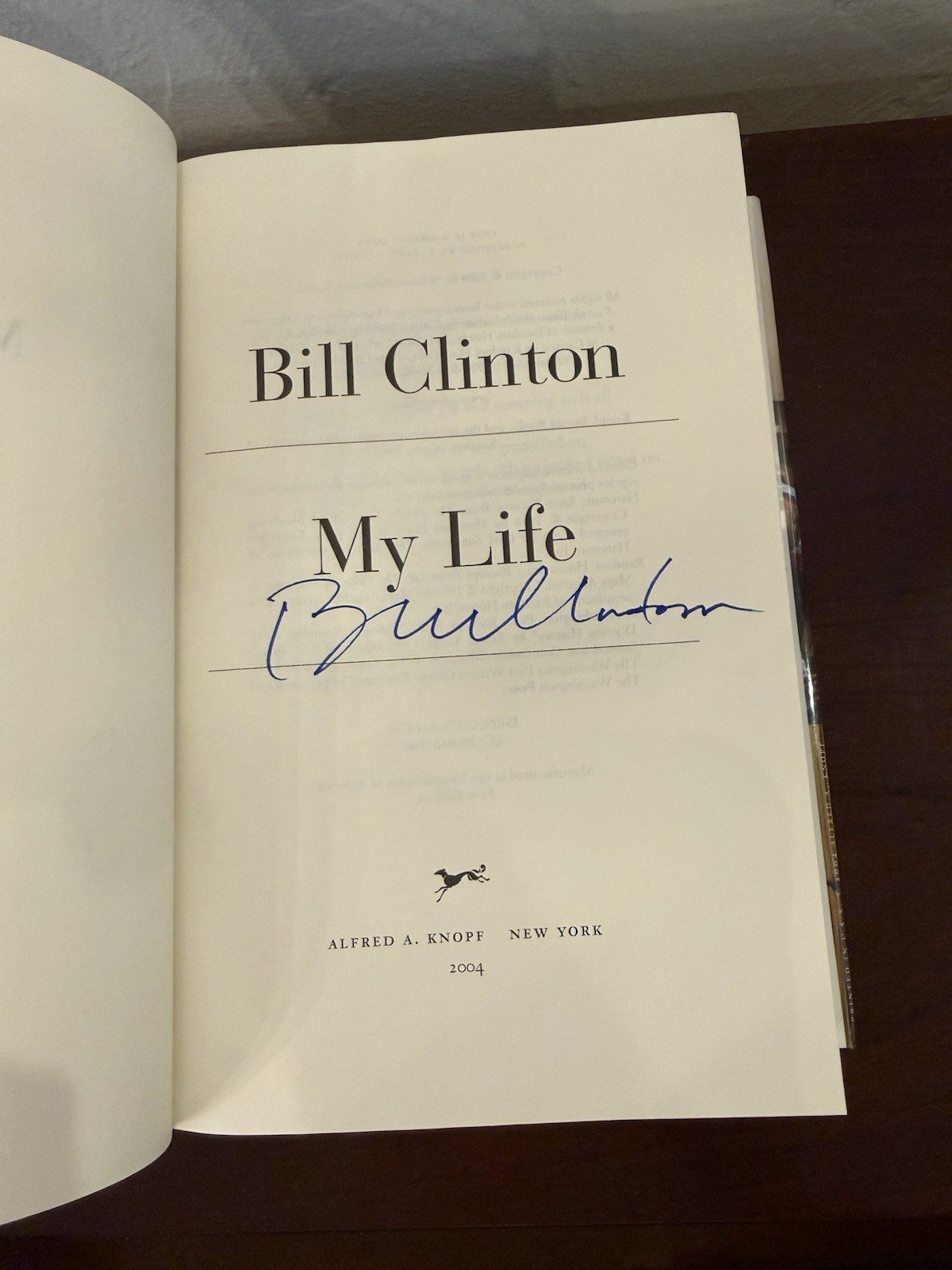 “My Life” Signed by both Bill Clinton & Hillary Clinton, 2004 1st Edition, COA