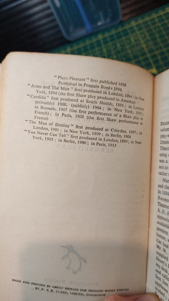 Penguin Paperback #560 PLAYS PLEASANT TRUE 1ST EDITION/1ST IMPRESSION