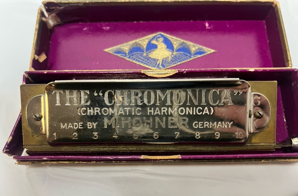 M. HOHNER THE CHROMONICA Chromatic Harmonica Key G with Original Box