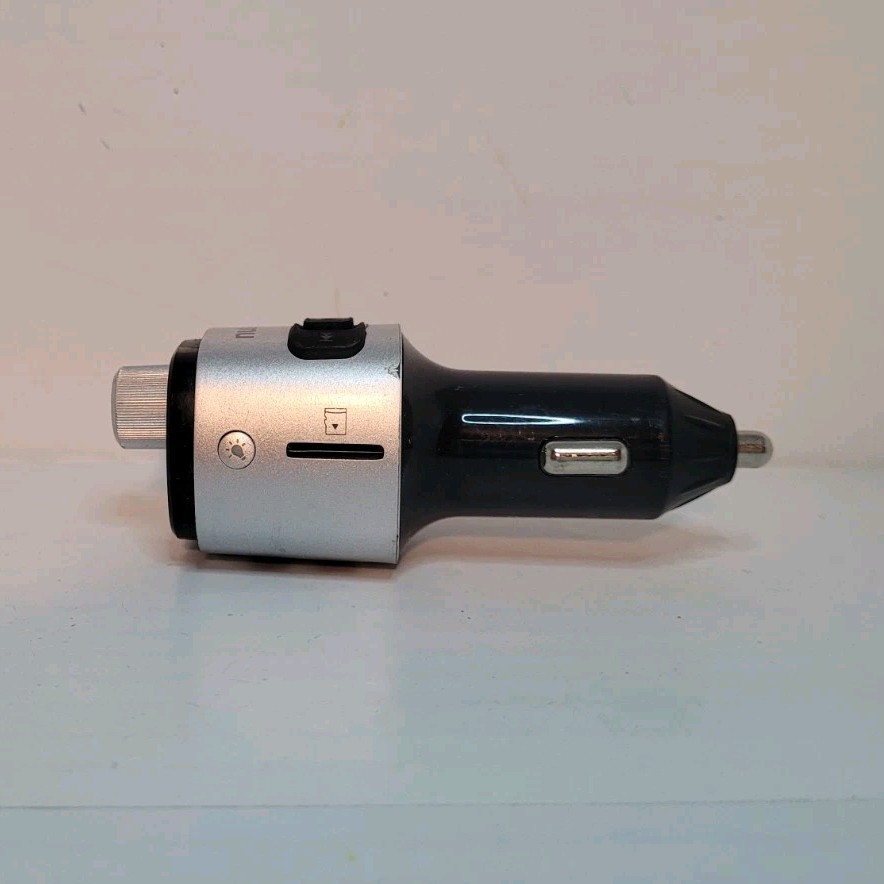 Nulaxy Bluetooth Car Transmitter Hands Free Calling Black Silver