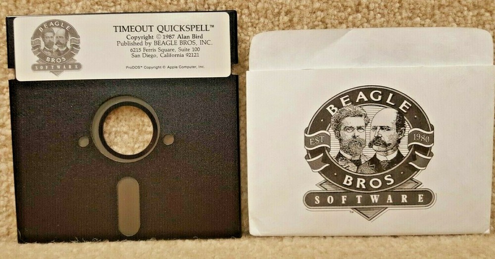 1987 Beagle Bros Micro Software Apple Timeout Quickspell IIe IIc IIgs Disk Guide