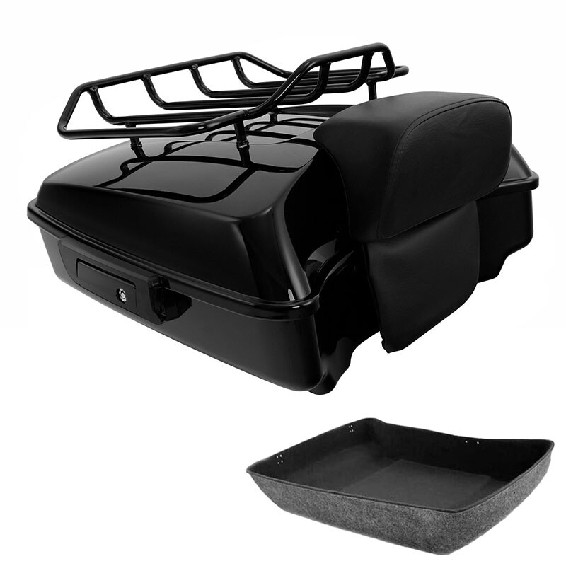 Chopped Trunk Luggage Backrest Rack Fit For Harley Touring Road Glide 2014-2026