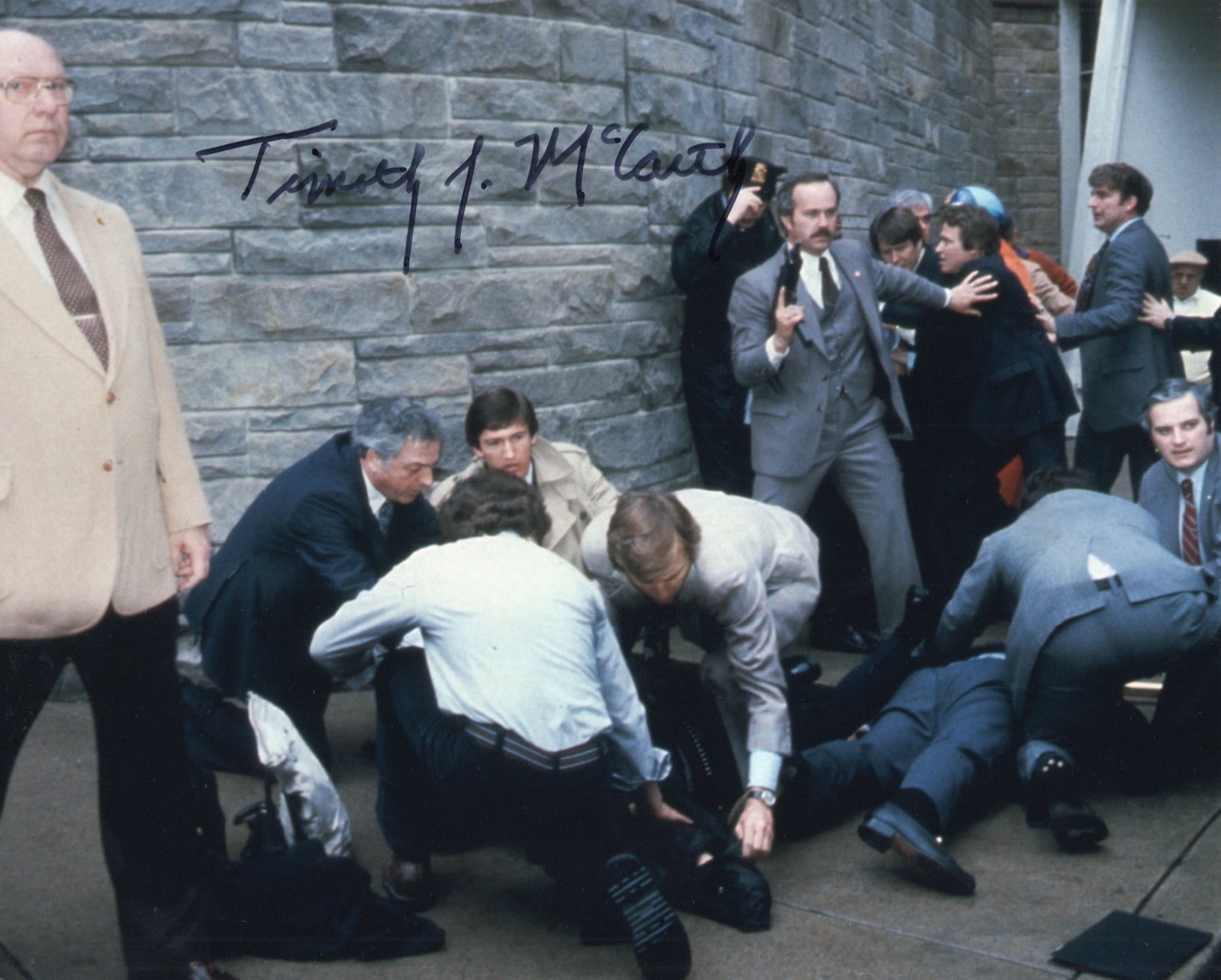 Tim Timothy McCarthy signed 8x10 photo autographed  Reagan assassination attempt