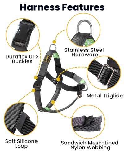 Freedom No Pull Harness for Dog with Front Clip, Designed for Large Black