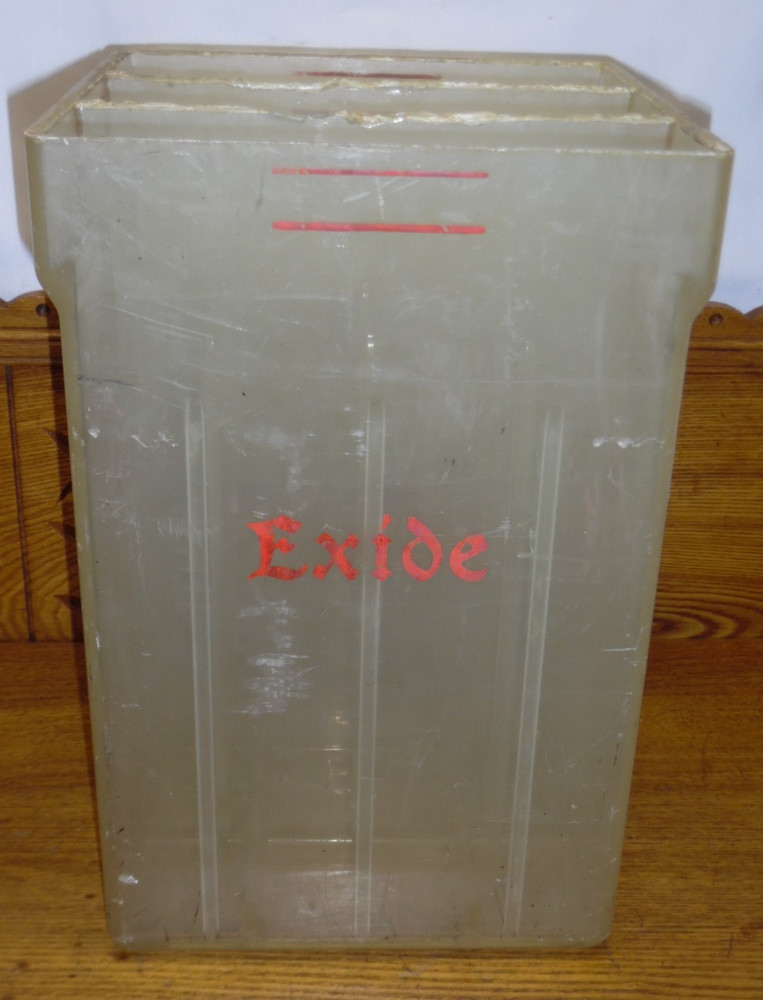 Vintage Plastic Exide Battery Container