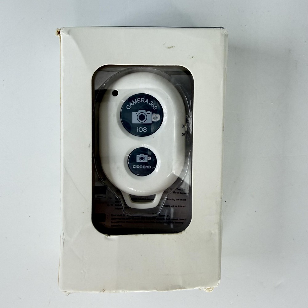 Bluetooth Camera Shutter Remote White Wireless Selfie Smartphone MB5059 IOS