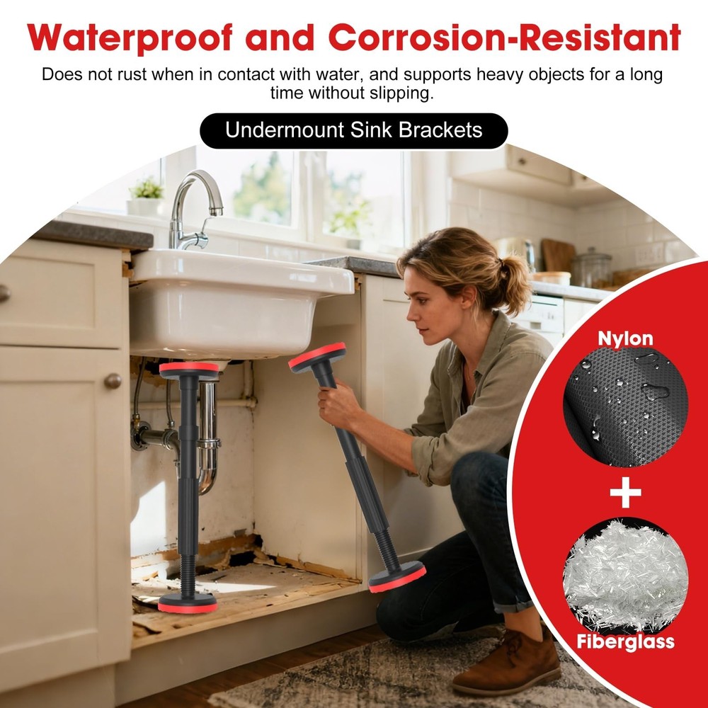 Adjustable Shelf Support Telescopic Pole - Heavy Duty Adjustable Support Pole...