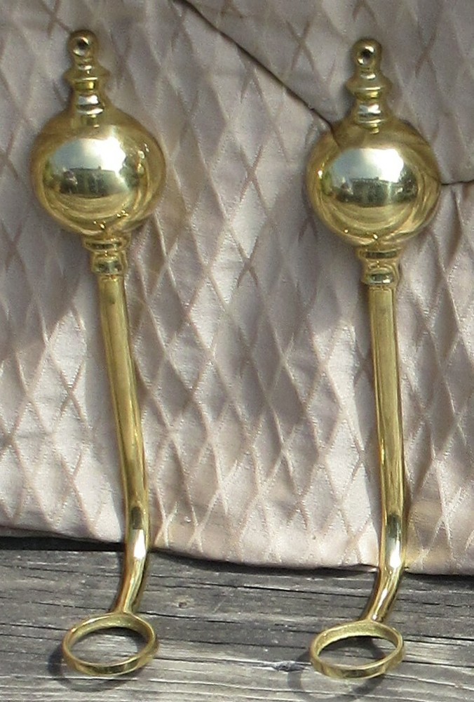 vtg brass wall sconces pair