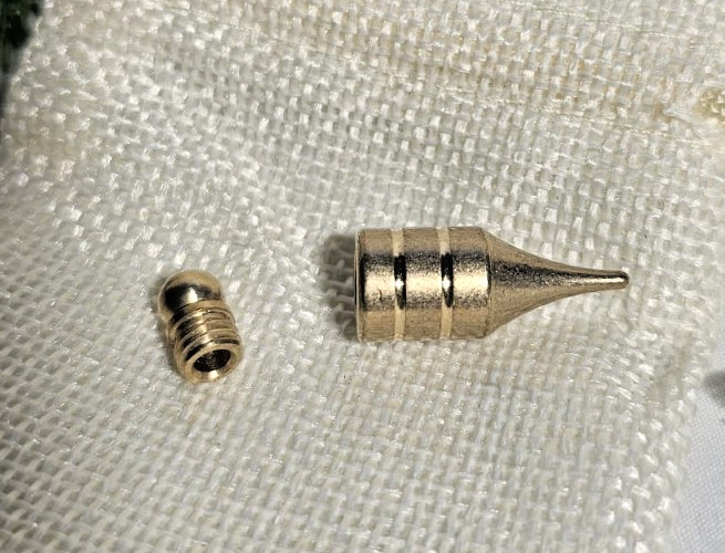 Conical Shaped Dowsing Biolocation Pendulum Brass Gold Toned Gift With Thread