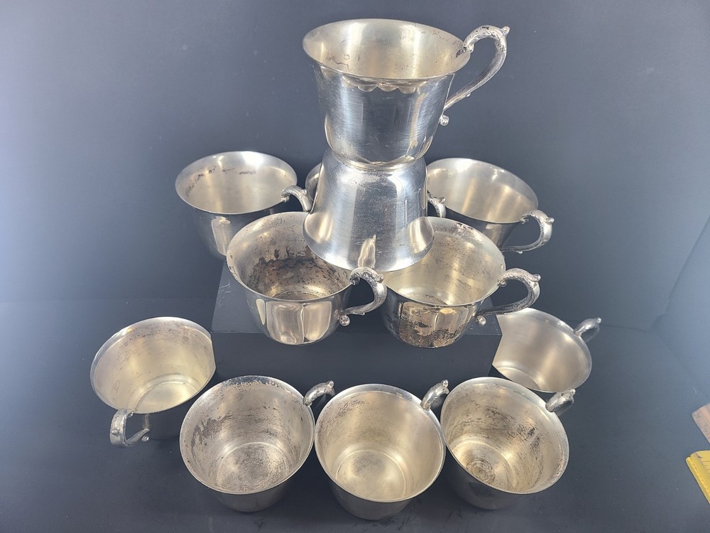 Vintage Towle/ISC Silver Plated Coffe Cup Set Of 12