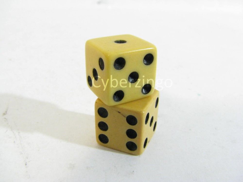 Standard Game Replacement Aged Tan Dice Vintage