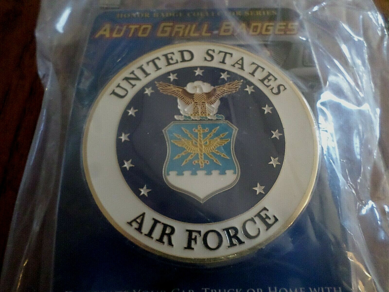 AIR FORCE AUTOMOBILE GRILL BADGE ALL WEATHER EMBLEM AUTO HOME MEDALLION