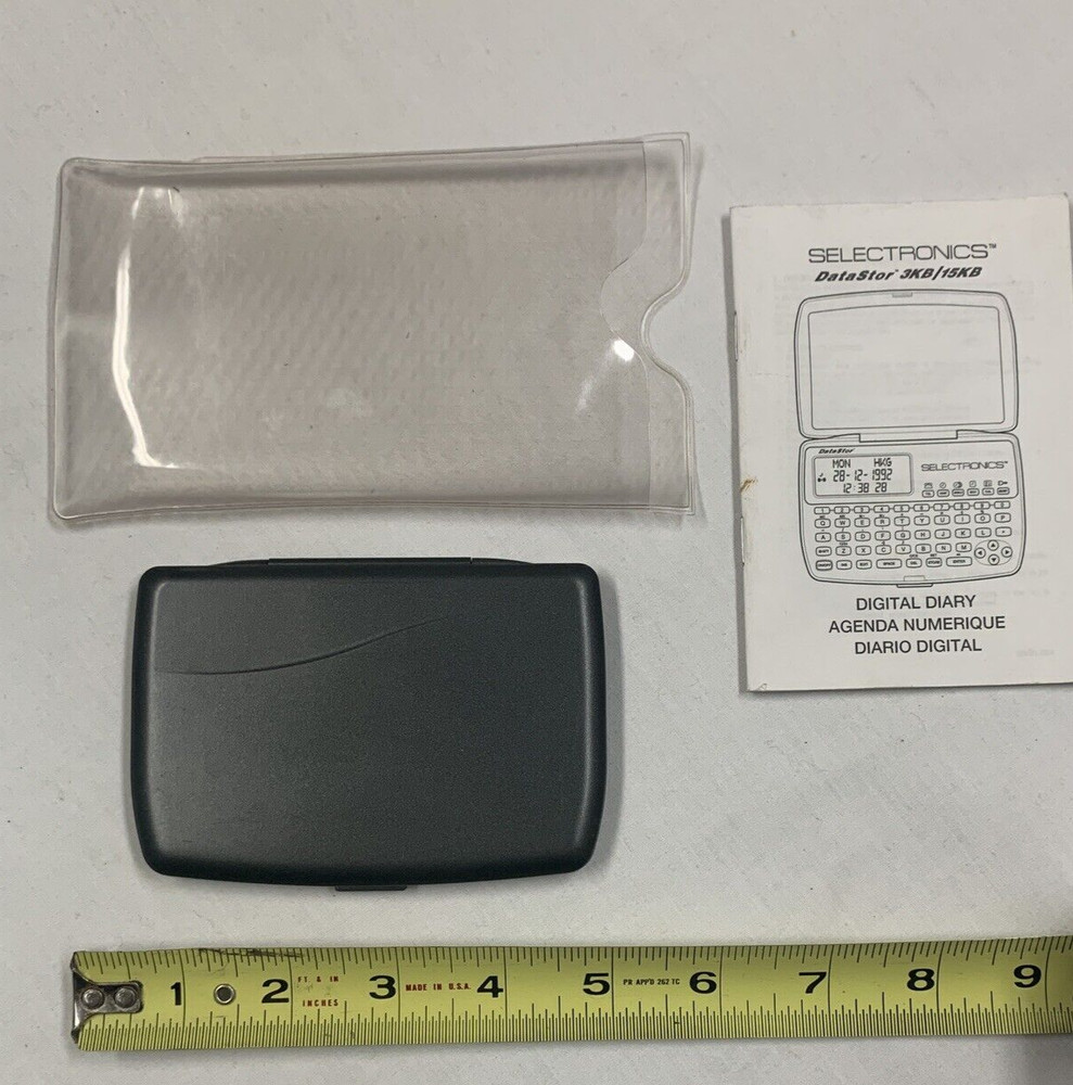 SELECTRONICS 15KB Datastor Folding Digital Diary w Manual Needs Batteries