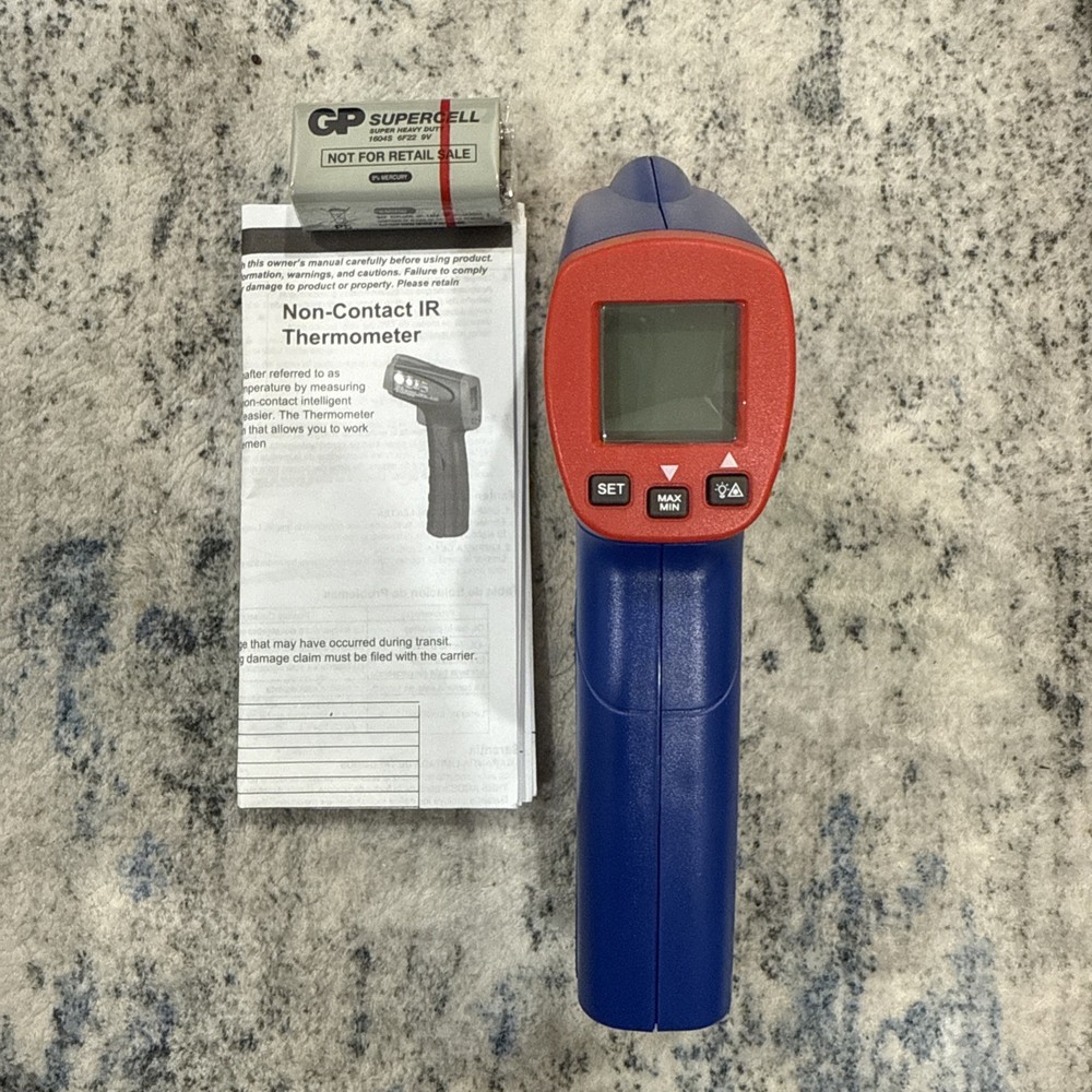 Westward 28Af72 Infrared Thermometer, Single Dot Laser Sighting Adjustable 0.10