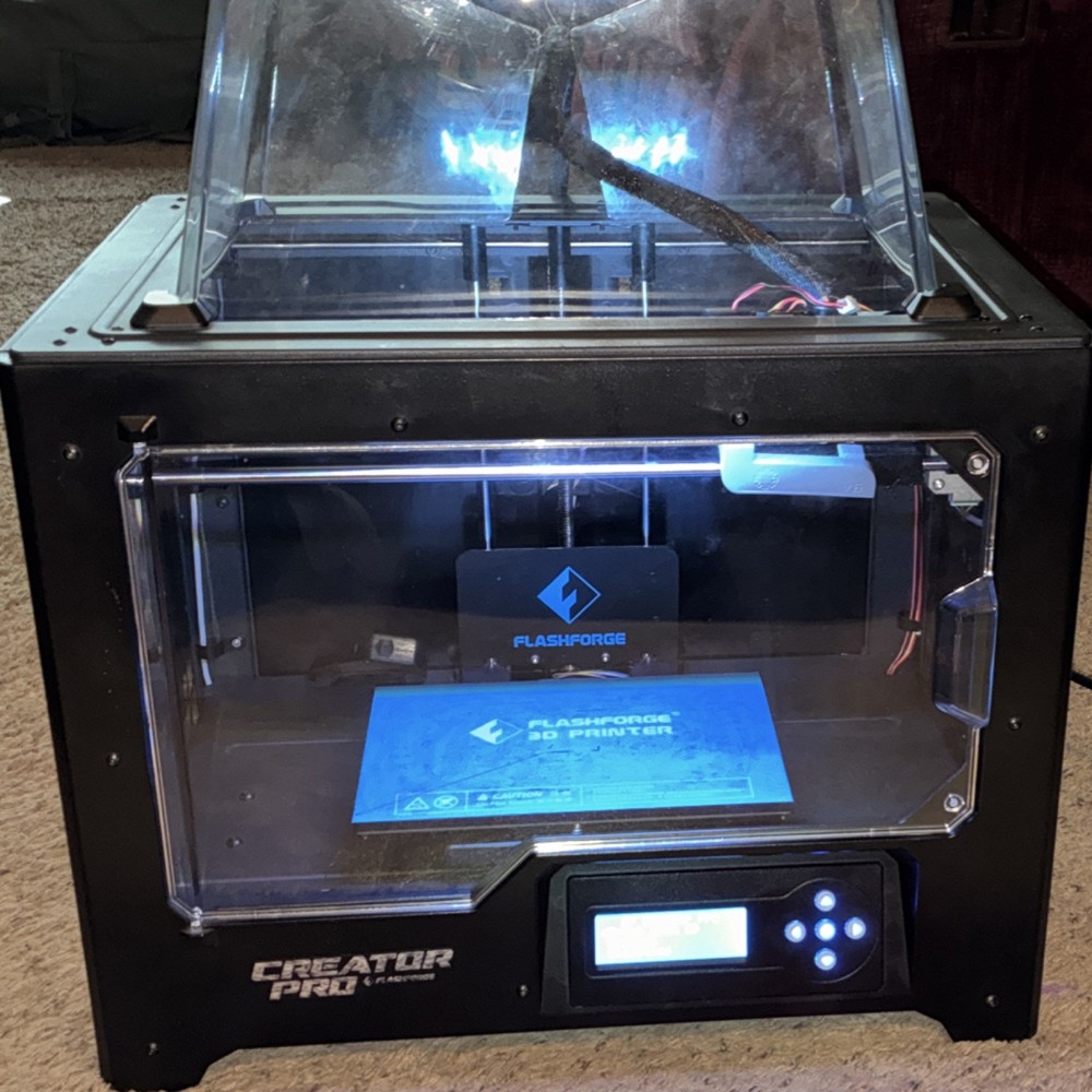 Flashforge Creator Pro 3D Printer with Filament and Flexible Build Plate