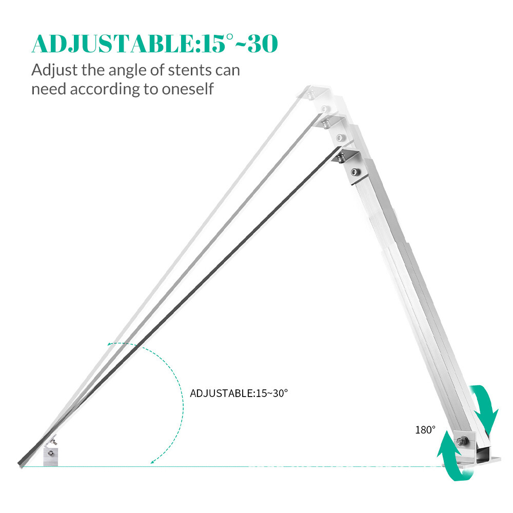 2X Solar Panel Stand Solar Panel Mounting Brackets Tilt Mount Surface Adjustable