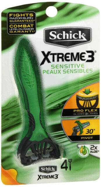 Schick XTREME3 SENSITIVE Disposable Razors - 4 Count