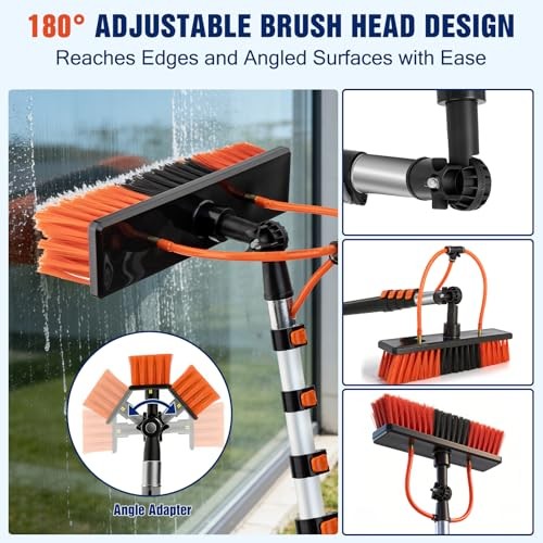 Water Fed Pole Window Cleaning System & Solar Panel Cleaning Kit, 18FT