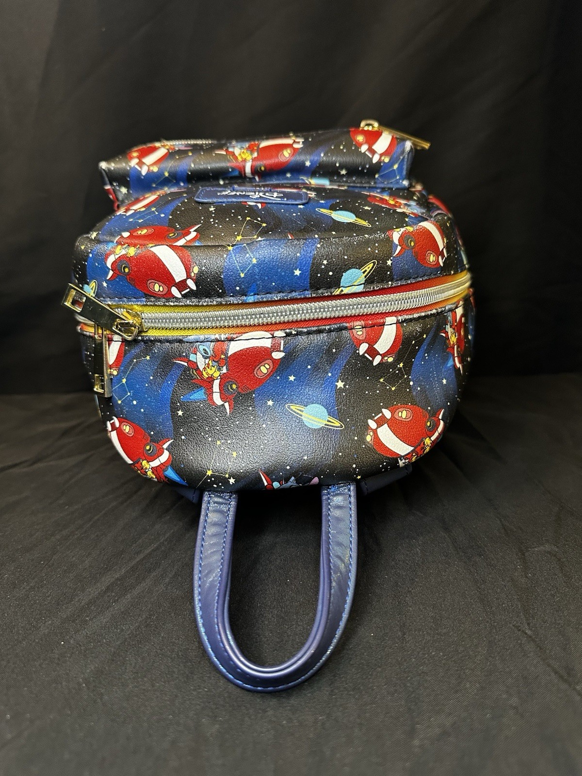 Loungefly Disney Lilo & Stitch Mini Backpack Stitch in Space All Over Print Blue