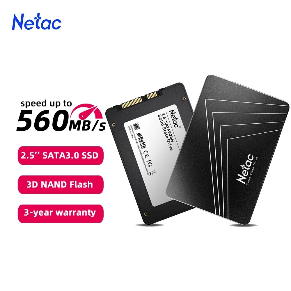 Netac 1TB 512GB 256GB Internal SSD 2.5inch SATA Solid State Drive lot PC Laptop