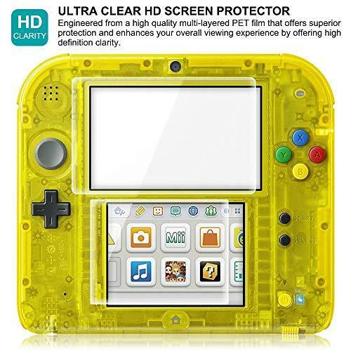 Screen Protector and Stylus Compatible 2DS, AFUNTA 3 Pack (6 Pcs) HD Clear PET