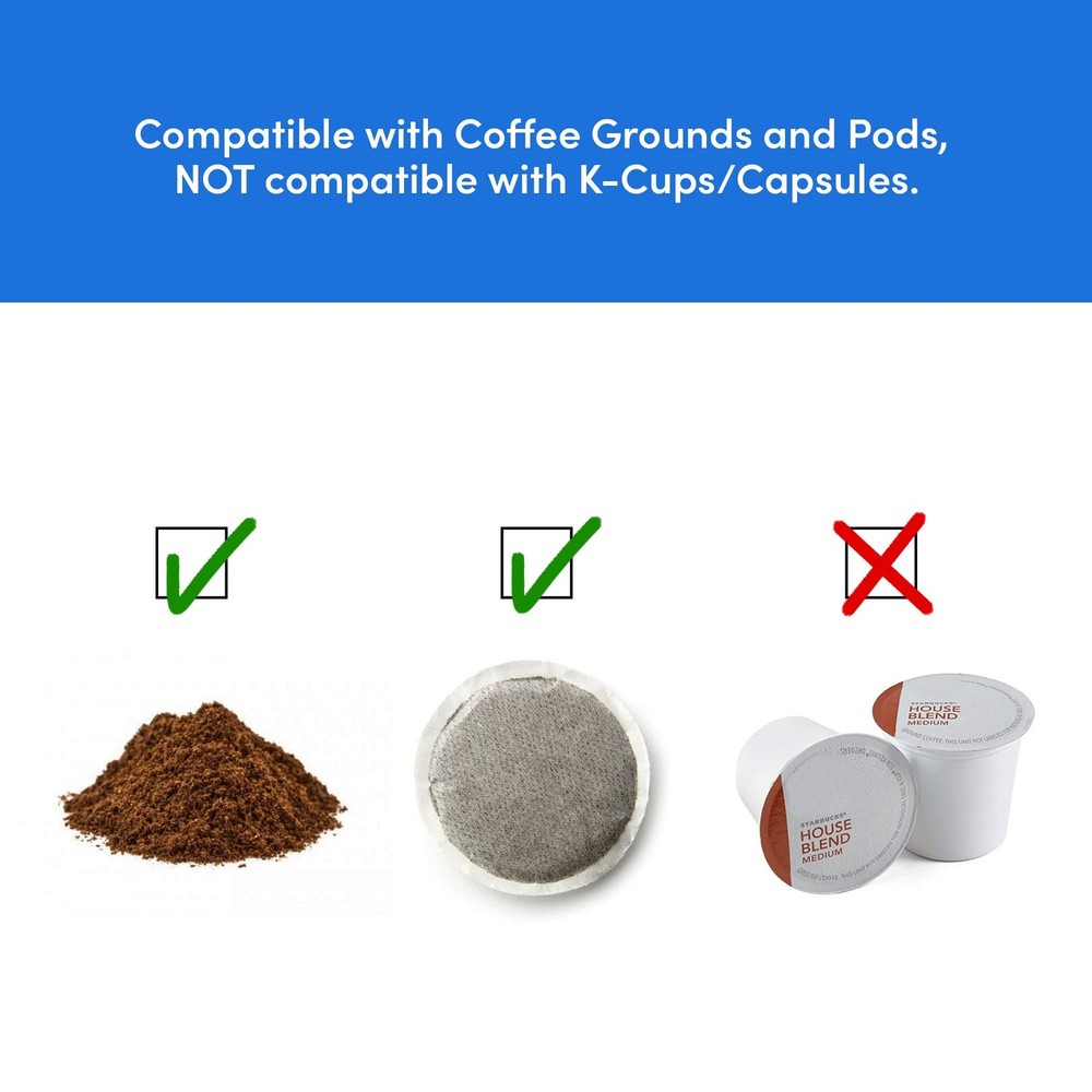 EHC111A Personal Single-Serve Compact Coffee Maker Brewer Includes 14Oz. Stai...