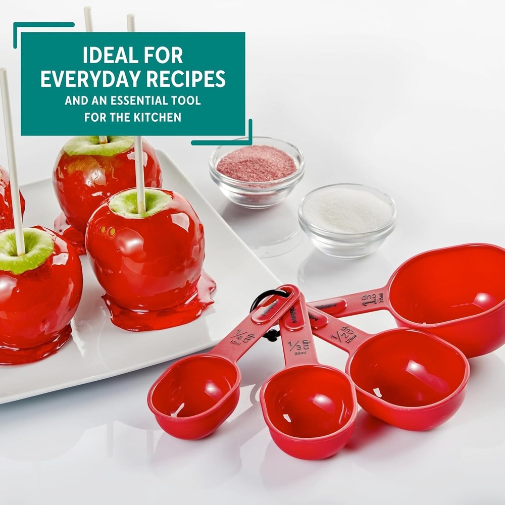 4Pc Nested Measuring Cups Set, Red