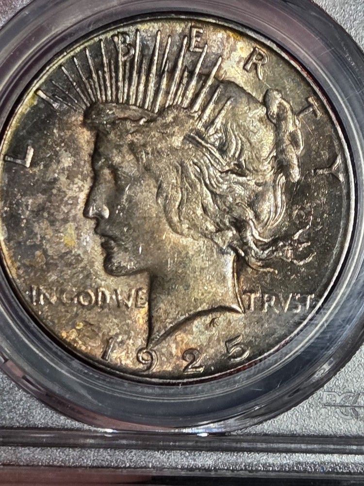 1925 S $1 Peace Dollar PCGS MS63 Toned