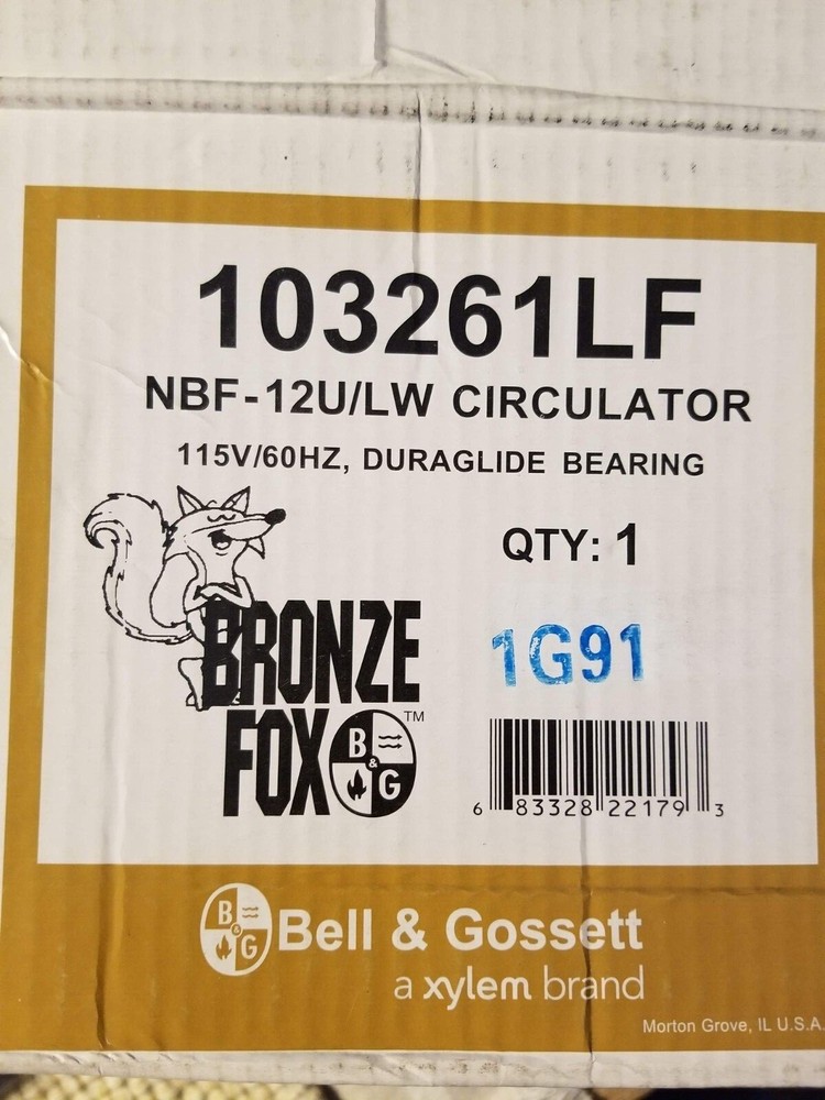BELL & GOSSETT 103261LF Potable Circulating Pump,
