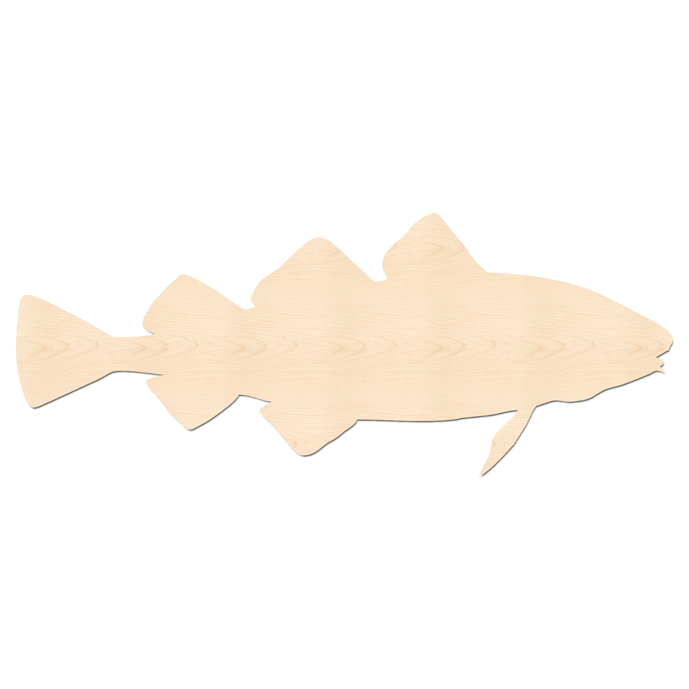 Cod Shape-Wooden Cod Fish Cutout