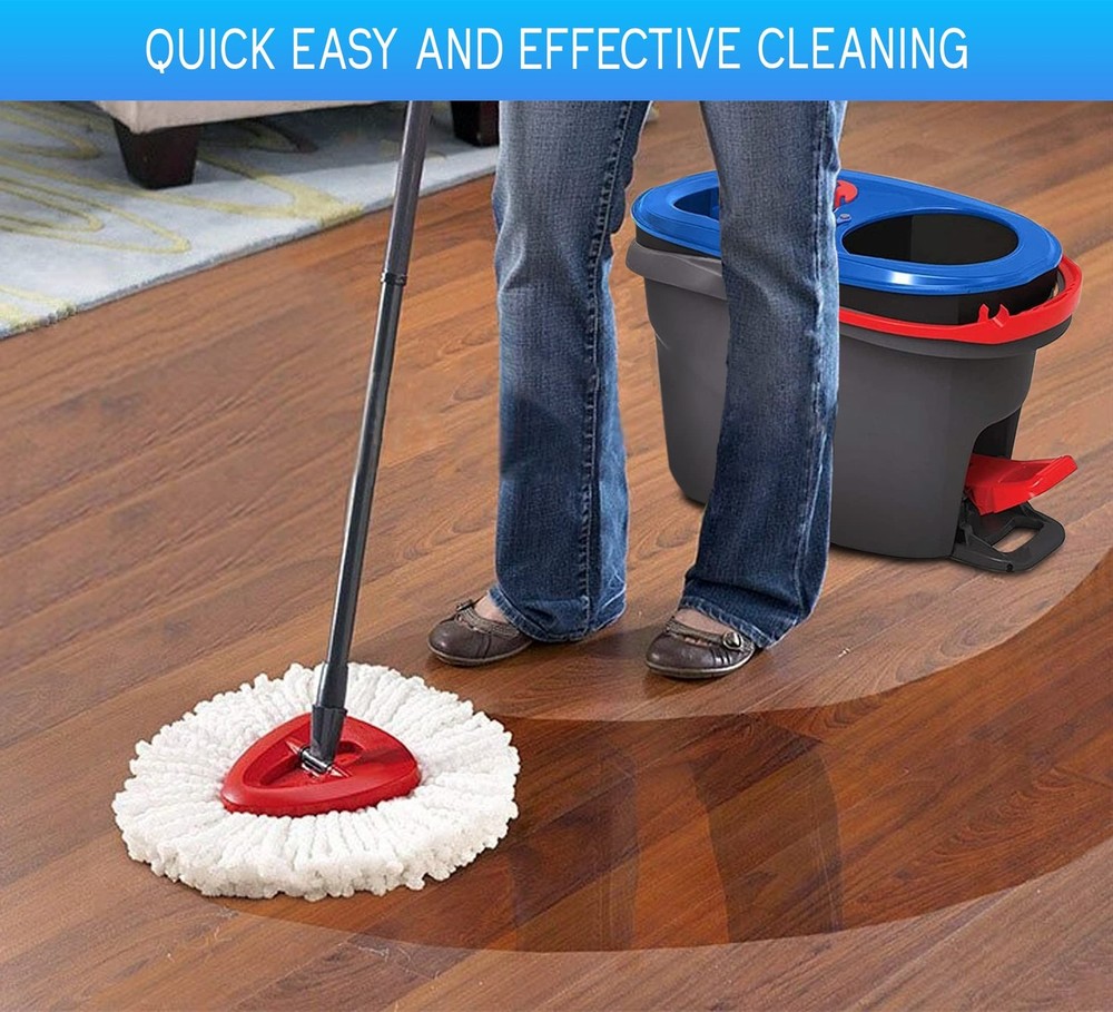 O-Cedar Mop Head Replacement – 4 Pcs Durable and Machine Washable Mop Head