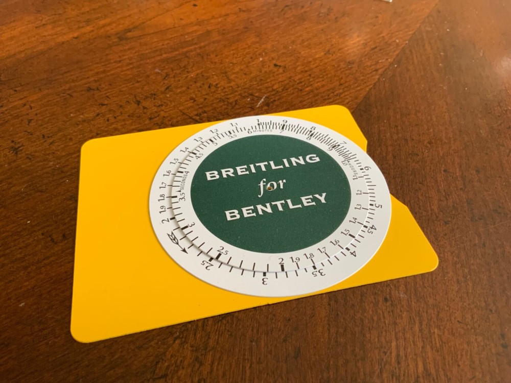 Breitling For Bentley Slide rule instruction book