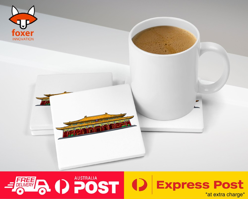 COASTER COFFEE DRINKING MAT|CHINESE BUDDHIST TEMPLE 1