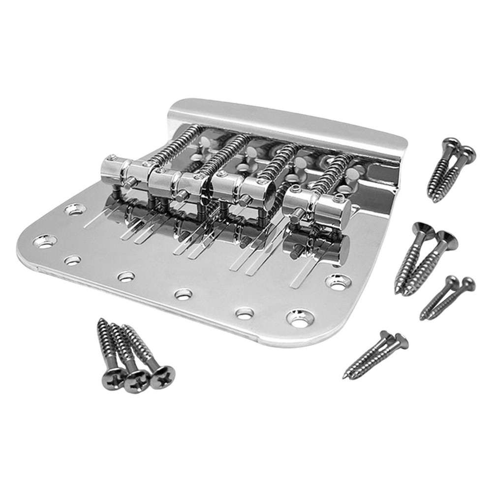 4 String Bass Bridge Assembly String Spacing 17.5mm Metal High Performance