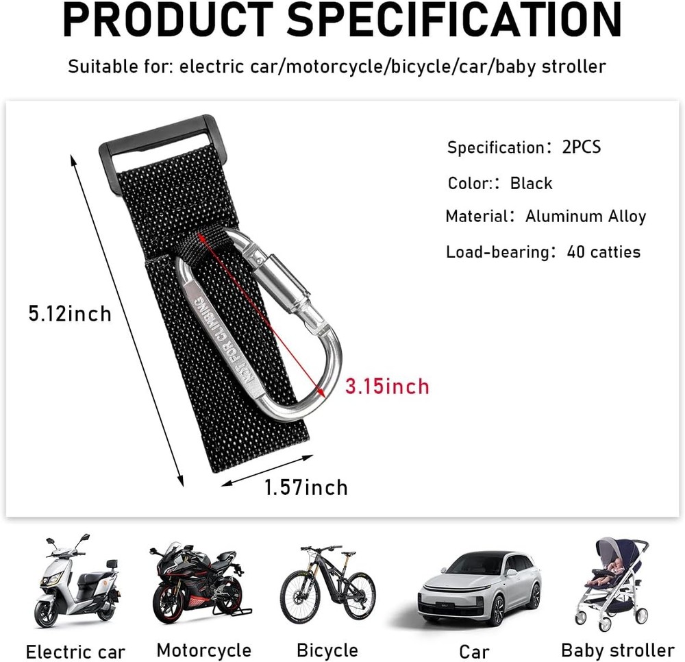 2 Pack Multipurpose Hook for Hanging Helmet, Goggle, Headsets, Durable Silver