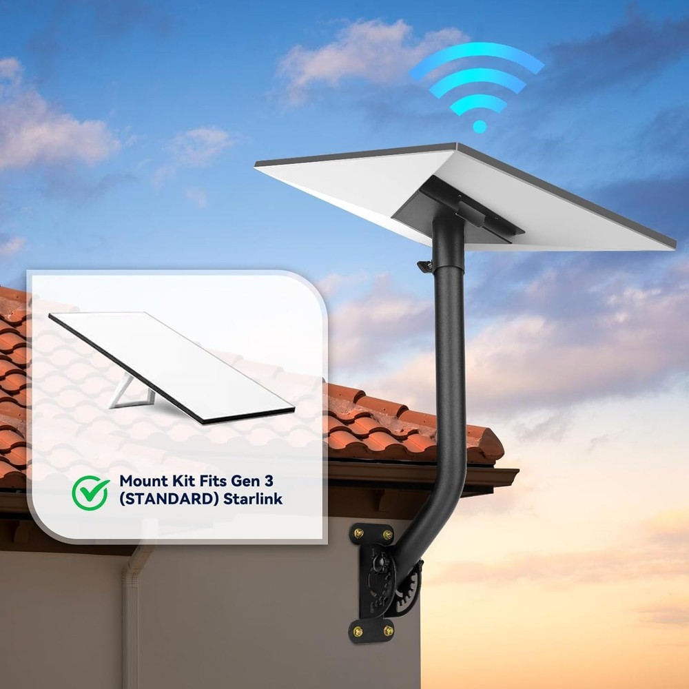Starlink Mount,Adjustable Starlink Wall Mount Gen 3 with Telescoping Support A..