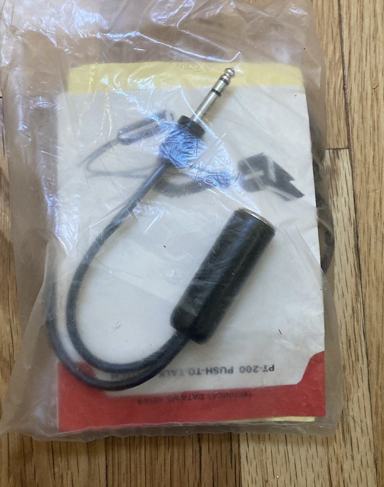 Telex E-951 Headset and NOS PT-200 Push To Talk Switch + Storage Bag