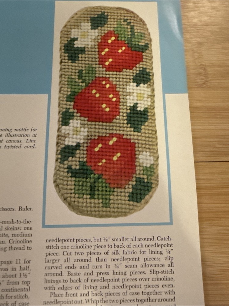 1967 McCall’s Needlepoint Step-by-Step Beginner Guide 42 Designs To Make